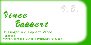 vince bappert business card